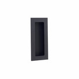 Emtek - Modern Rectangular, 4'' Knurled Flush Pulls with plain pocket, US19 - Flat Black