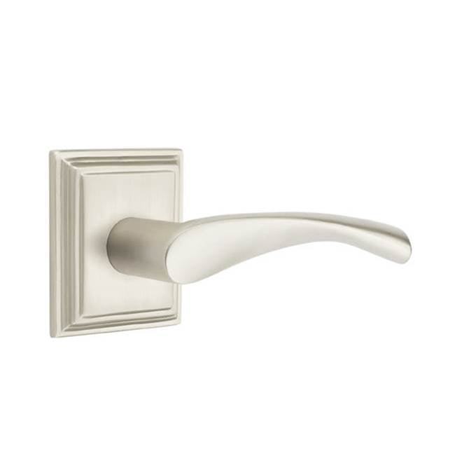 Emtek - Privacy, Wilshire Rosette, Triton Lever, LH, US15 - Satin Nickel
