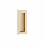 Emtek - Modern Rectangular, 4'' Knurled Flush Pulls with plain pocket, US4 - Satin Brass