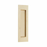 Emtek - Modern Rectangular, 7'' Knurled Flush Pulls with plain pocket, US3 - Polished Brass