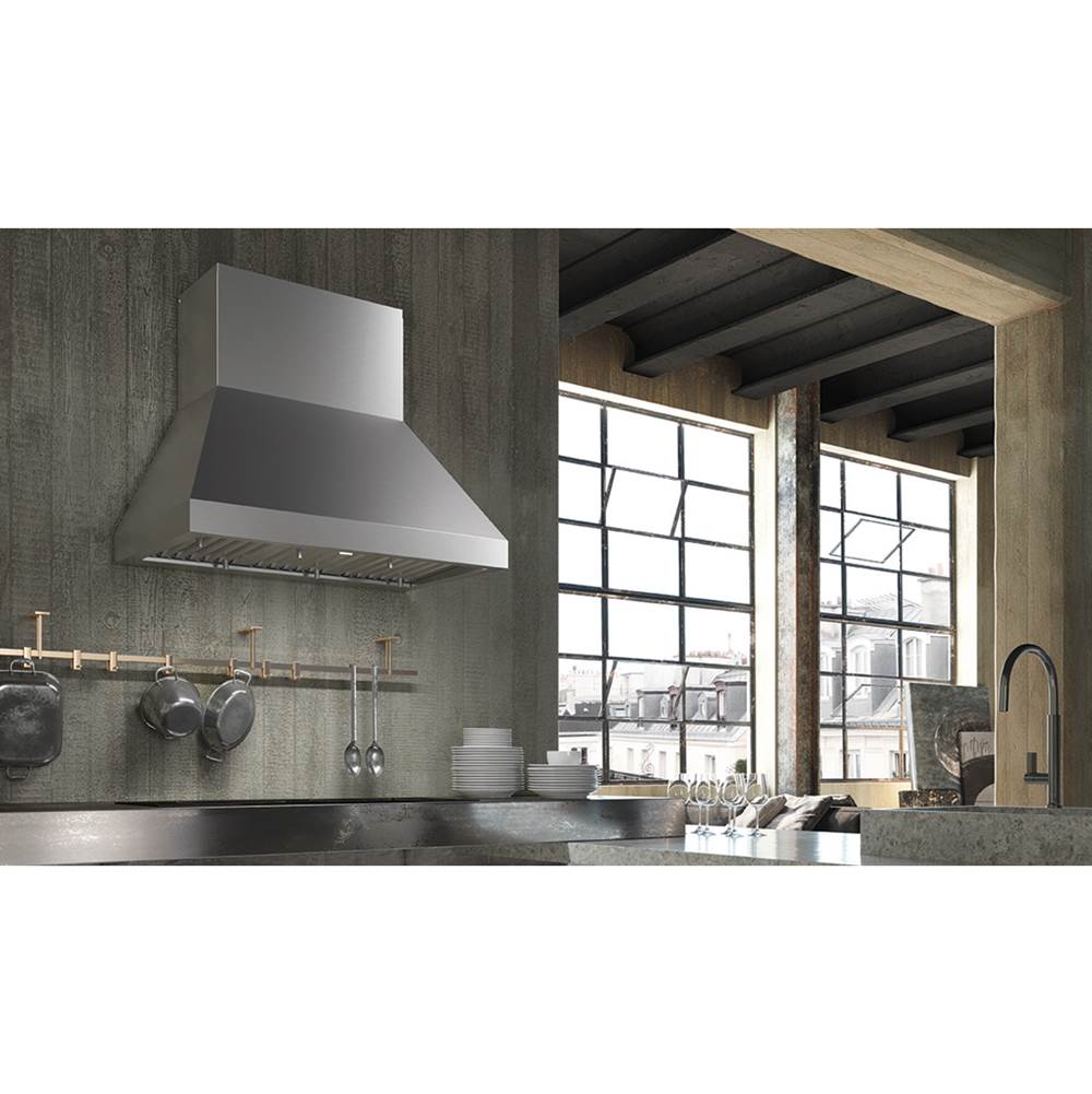 Faber - Pro Canopy Wall Hood with 1200 cfm Pro Class Blower, 36'' W - Stainless Steel