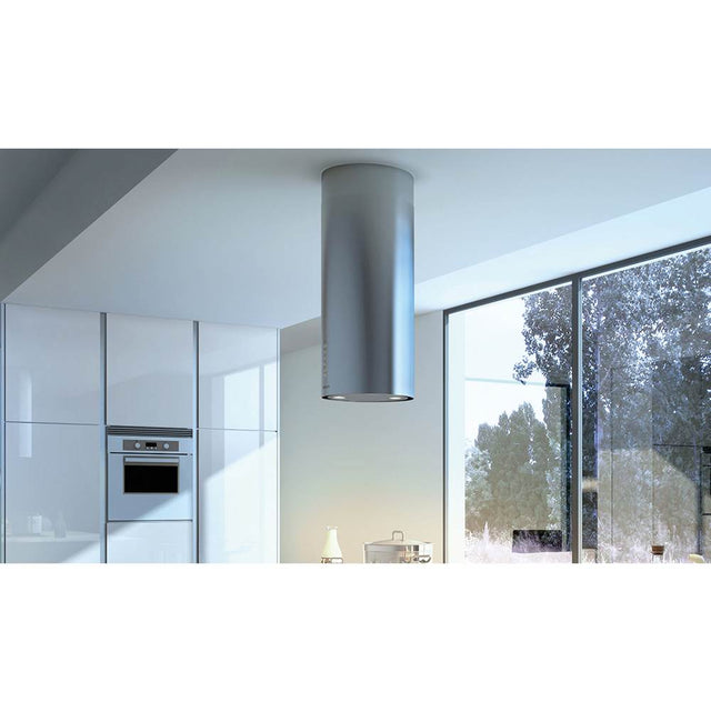 Faber - Round Island Hood with 600 cfm Pro Class Blower, 15'' Diameter - Stainless Steel