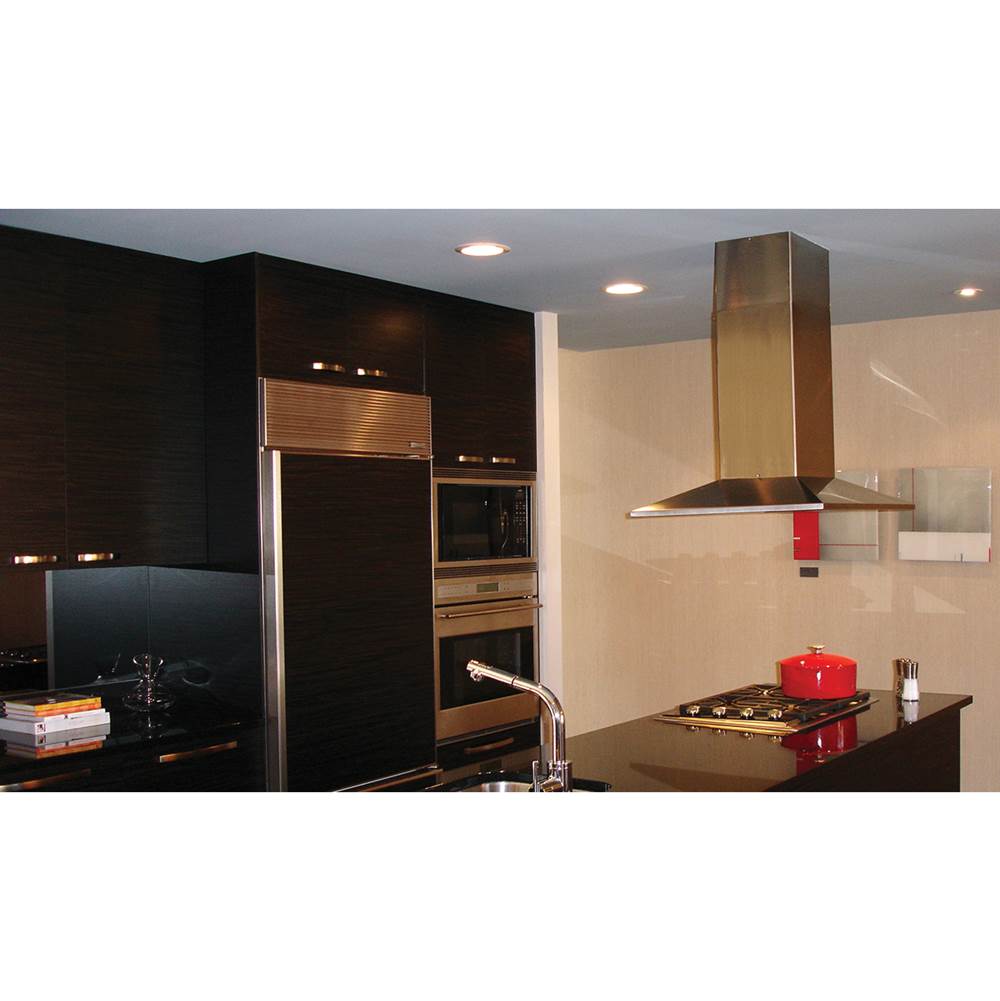Pyramid Shape Island Hood with Vam Blower (600 395 295), 36'' W