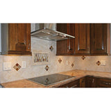 Pyramid Shape Wall Hood with 600 cfm Class Blower, 36'' W