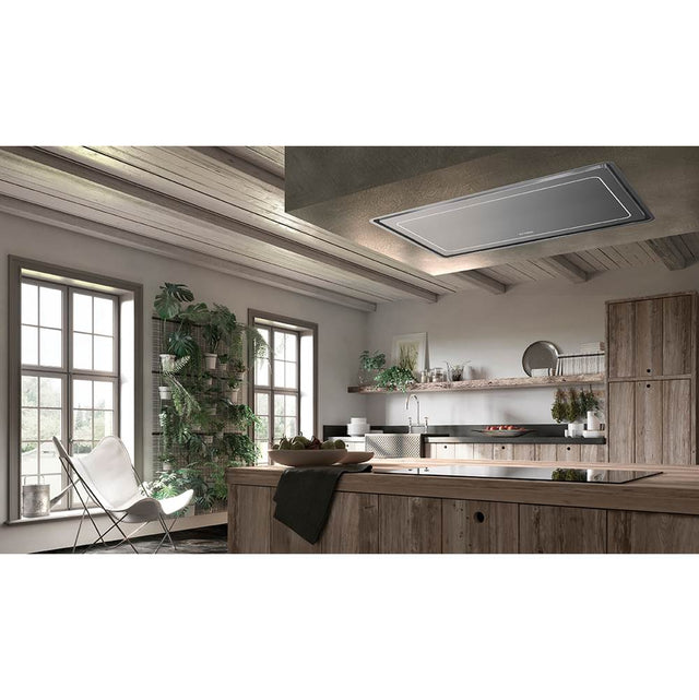 Faber - Ceiling-Mount Stainless Steel Island Hood, 36'' Wx19'' D, (Blower Sold Separately) - Stainless Steel