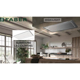 Ceiling-Mount Stainless Steel Island Hood, 36'' Wx19'' D, (Blower Sold Separately)