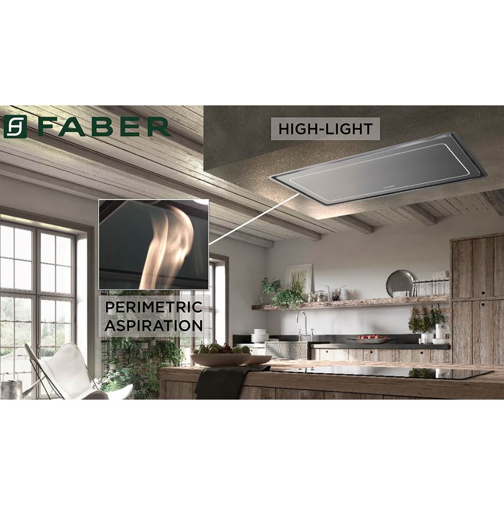 Ceiling-Mount Stainless Steel Island Hood, 36'' Wx19'' D, (Blower Sold Separately)