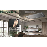 Ceiling-Mount Stainless Steel Island Hood, 36'' Wx19'' D, (Blower Sold Separately)