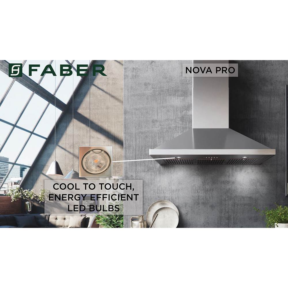 Pyramid Shape Wall Hood with 600, 395 or 295 cfm Pro VAM Blower, 36'' W