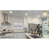 Rounded Pyramid Shape Wall Hood with 600, 395 or 295 VAM Blower, 36'' W, Stainless Steel