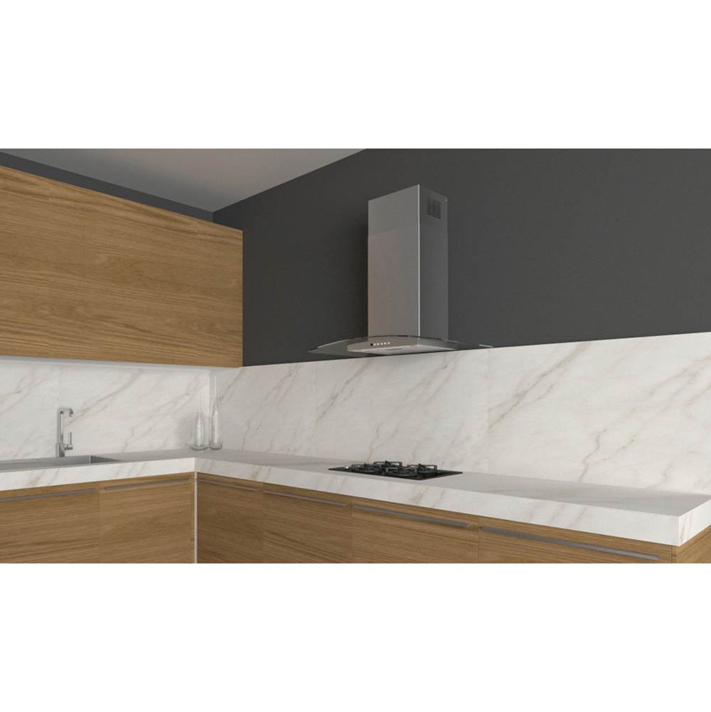 Glass Wall Hood with 600, 395 or 295 VAM Blower, 30'' W