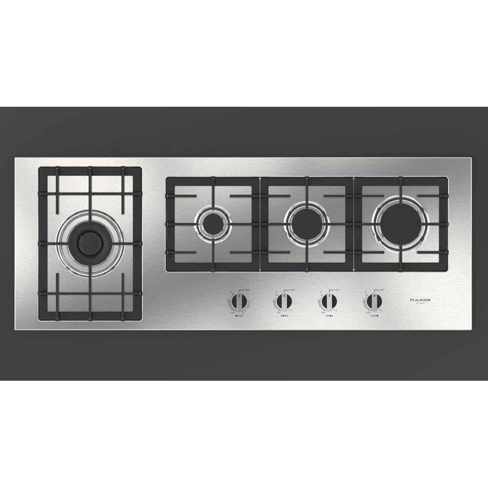 Fulgor Milano - 42'' 400 Accento Series Stainless Steel Gas Cooktop - Stainless Steel