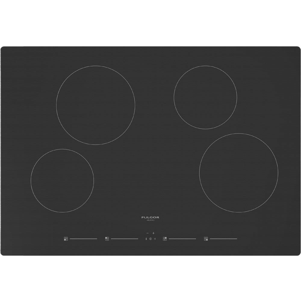 Fulgor Milano - 24'' 400 Series Stainless Steel Induction Cooktop - Black Glass With Aluminum Trim