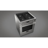 30'' 400 Accento Pro Series Full Gas Range. Cooking Surface: 2 Aluminum 18