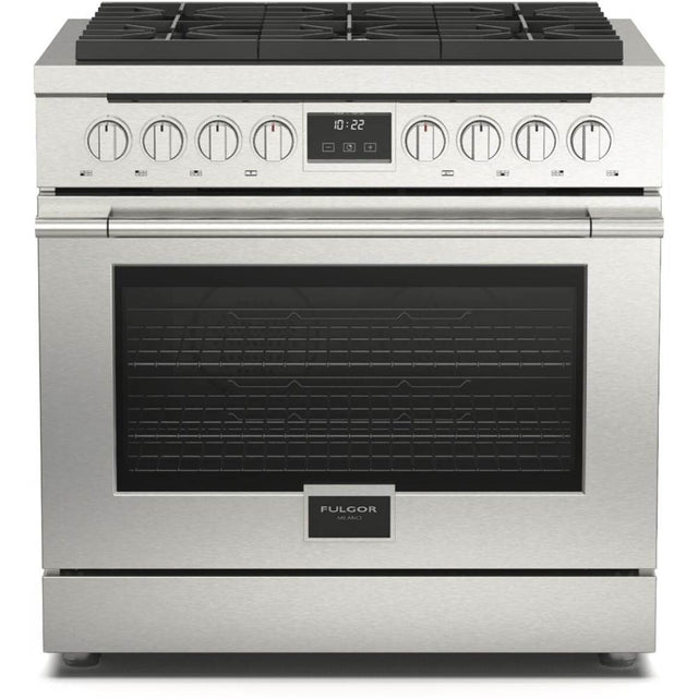 Fulgor Milano - 36'' 400 Accento Pro Series Accento Full Gas Range - Stainless Steel