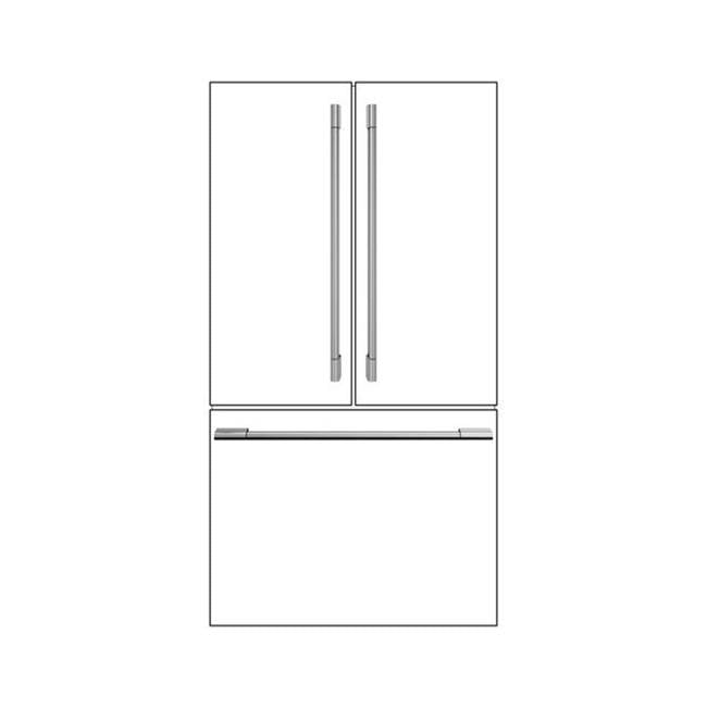 Fulgor Milano - 700 Series Distinto Handle Kit For 36'' French Door Freestanding Bottom Mount Refrigerator - Stainless Steel