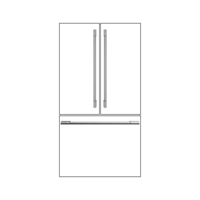 Fulgor Milano - 700 Series Distinto Handle Kit For 36'' French Door Freestanding Bottom Mount Refrigerator - Stainless Steel