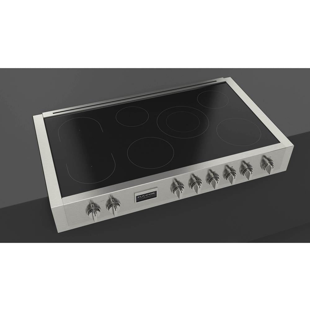 Fulgor Milano - 48'' 600 Sofia Professional Series Professional 7 Burner Induction Rangetop (5 Zones With 2 Zone Bridge) - Stainless Steel