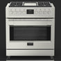 Fulgor Milano - 36'' 600 Sofia Pro Series Freestanding Stainless Steel 4 Burner And Griddle Gas Range With Electronic Oven Control - I.E. 4 All Brass Top Gas Burners + Trilaminate Griddle + Soft-Closing Door Device Electronic Thermostat - Stainless Steel