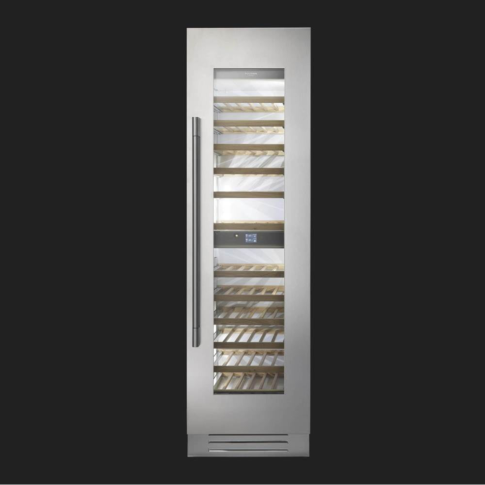 Fulgor Milano - 24'' Rh - Stainless Cladded Top Compressor Professional Column Unit With Professional Badge And Handle - 2 Temp Zone Wine White Interior - Stainless Steel