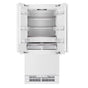 Fulgor Milano - 36'' Built In French Door Overlay 19.8 Cu Ft Bottom Compressor With Dual Evaporators And 3 Temp Zones With Ice Maker & Interior Water Dispenser