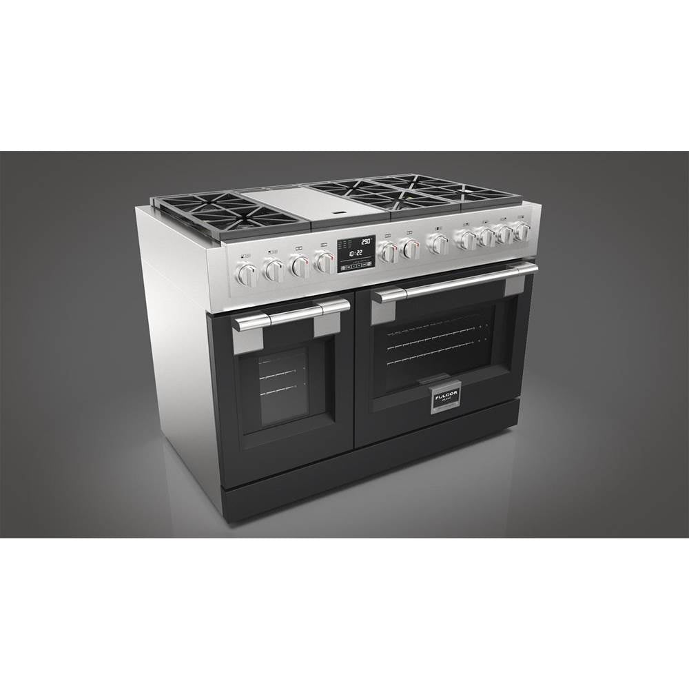 Fulgor Milano - 48'' Pro Range Door Color Kit - Matte Black - Matte Black