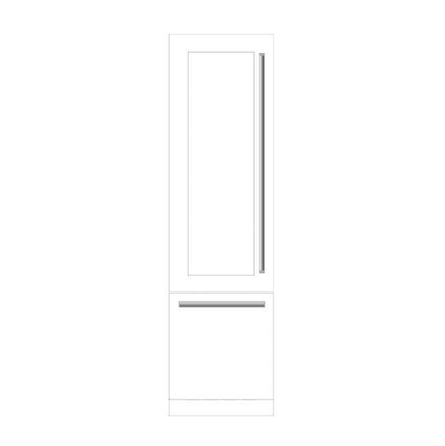 Fulgor Milano - Distinto 24'' Overlay Bottom Mount Wine Cellar Handle Kit - Stainless Steel