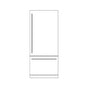 Fulgor Milano - Distinto 36'' Overlay Bottom Mount Wine Cellar Handle Kit - Stainless Steel