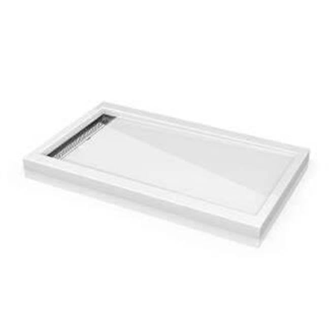 Fleurco - QUAD BASE LINEAR DRAIN/3260/WHITE/CHROME - White / Chrome
