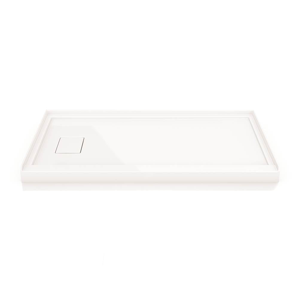 Fleurco - FLANGED BASE W/DRAIN COVER 2-FLANGE/6032/WHITE/LEFT - White