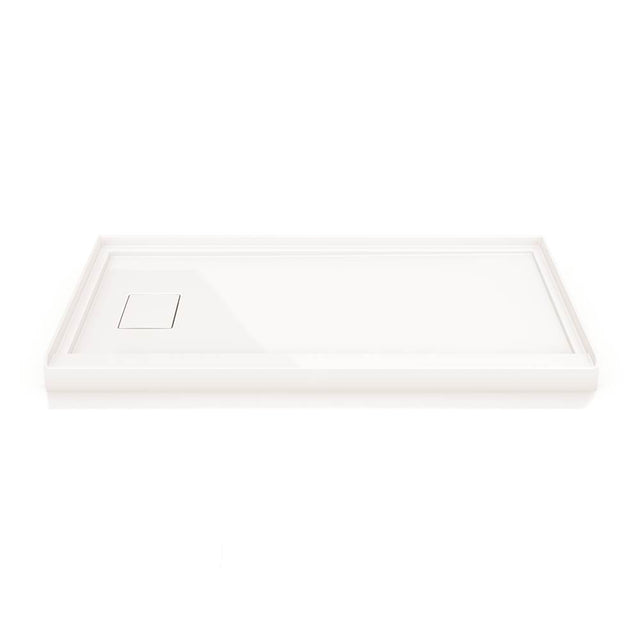 Fleurco - FLANGED BASE W/DRAIN COVER 2-FLANGE/6032/WHITE/LEFT - White