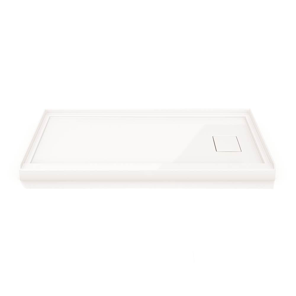 Fleurco - FLANGED BASE W/DRAIN COVER 2-FLANGE/6032/WHITE/RIGHT - White