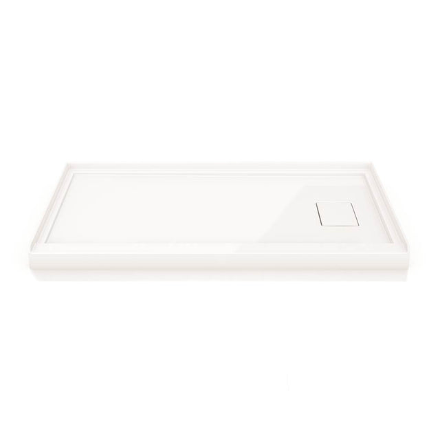 Fleurco - FLANGED BASE W/DRAIN COVER 2-FLANGE/6032/WHITE/RIGHT - White