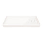 Fleurco - FLANGED BASE W/DRAIN COVER 2-FLANGE/6032/WHITE/RIGHT - White