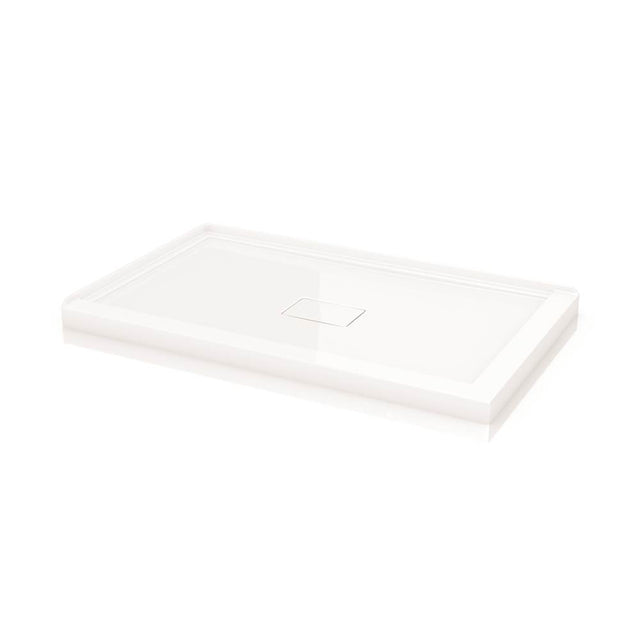 Fleurco - FLANGED BASE W/DRAIN COVER 2-FLANGE/4842/WHITE/LEFT - White