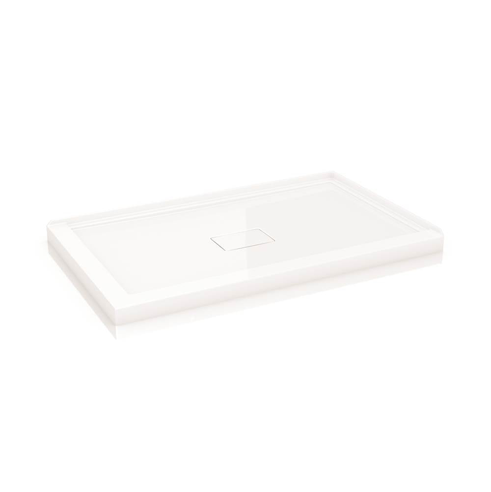 Fleurco - FLANGED BASE W/DRAIN COVER 2-FLANGE/4842/WHITE/RIGHT - White