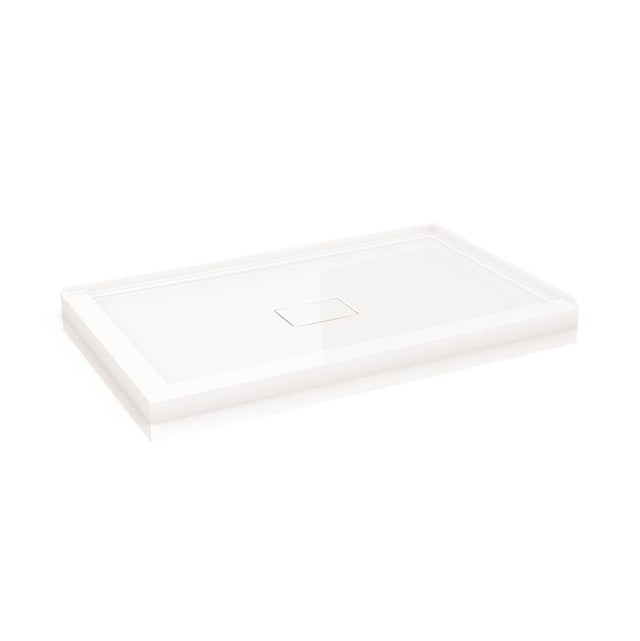 Fleurco - FLANGED BASE W/DRAIN COVER 2-FLANGE/4836/WHITE/RIGHT - White