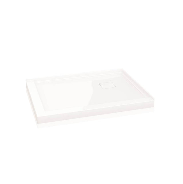 Fleurco - FLANGED BASE W/CORNER DRAIN COVER/2-FLANGE/4836/WHITE/RIGHT - White