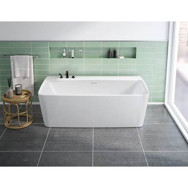 Fleurco - OPUS SONORO PLUS TUB/6731-WHITE/WHITE DRAIN COVER - White