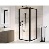 Fleurco - ELERA CUBE 31X48/MATTE BLACK/79H/SEKUR+/IN&OUT PIVOT - Matte Black