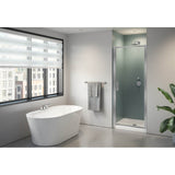 Fleurco - ELERA SINGLE PIVOT DOOR 25''/BRUSHED NICKEL/79H/SEKUR+/IN&OUT PIVOT - Brushed Nickel