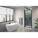Fleurco - ELERA SINGLE PIVOT DOOR 29''/MATTE BLACK/79H/SEKUR+/IN&OUT PIVOT - Matte Black