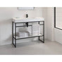 Fleurco - LUNA STAK TRIO VANITY FREESTANDING BRUSHED GOLD FRAME 32''WHITESHELF - White