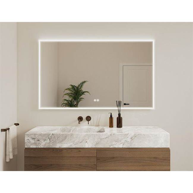 Fleurco - HALO PLUS MIRROR 21''W X 36''H +DEFOG +LIGHT +TOUCH SWITCH