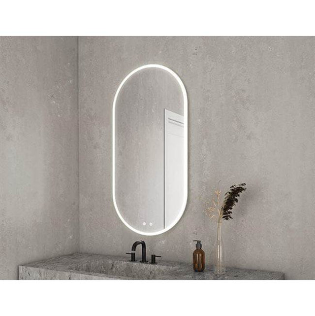 Fleurco - HALO PLUS OBLONG MIRROR 20''W X 39''H +DEFOG +LIGHT +TOUCH