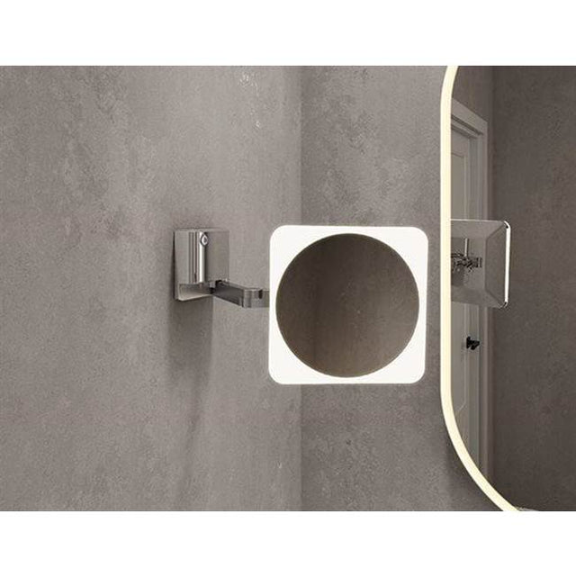 Fleurco - VIZO MAKEUP MIRROR/WALL MOUNTED/8''/SR FRAME&SQMIRROR/BLACK - Black