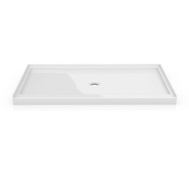 Fleurco - FLANGED BASE CENTER DRAIN/48x36/3-FLANGE/WHITE - White
