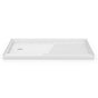 Fleurco - FLANGED BASE SIDE DRAIN/60x32/LEFT DRAIN/3 FLANGE/WHITE - White