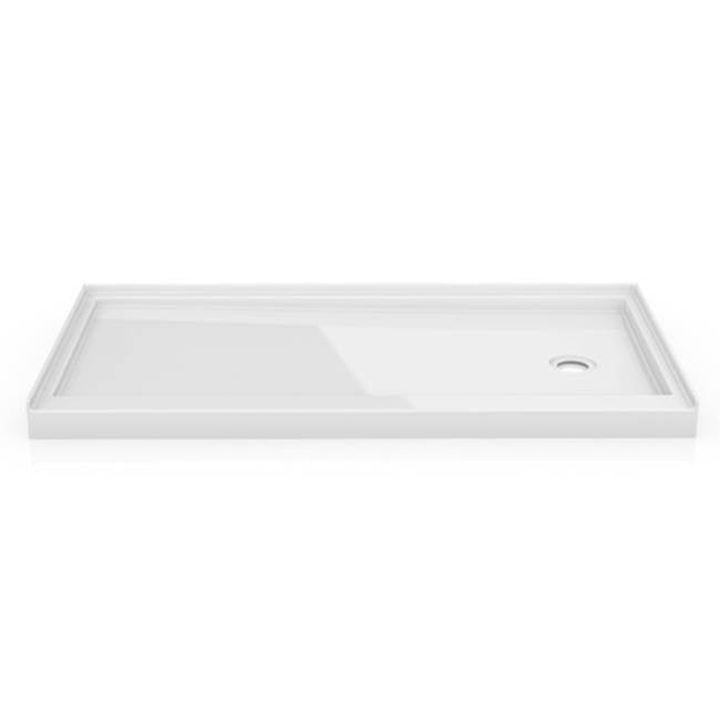 Fleurco - FLANGED BASE SIDE DRAIN/60x32/RIGHT DRAIN/3 FLANGE/WHITE - White