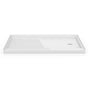 Fleurco - FLANGED BASE SIDE DRAIN/60x32/RIGHT DRAIN/3 FLANGE/WHITE - White